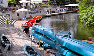 Abfahrtstelle am Spreehafen Burg